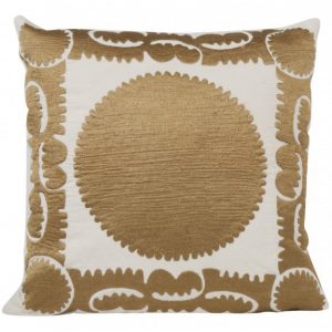 Embroidered Gold Medallion Pillow, Jayson Home