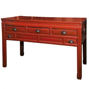 Chinese Red Console Table