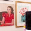 Vintage Portait Painting and Other Art Above the Desk | Making it Lovely