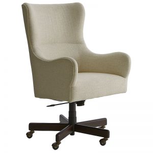 Liv Upholstered Wingback Office Desk Chair, Crate & Barrel
