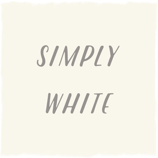 Paint Color: Simply White, Benjamin Moore