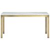 Parsons Marble and Brass Dining Table