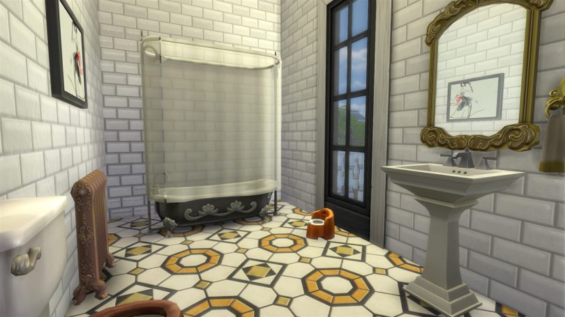 Victorian Bathroom — Sims 4 Pink Victorian House, Making it Lovely