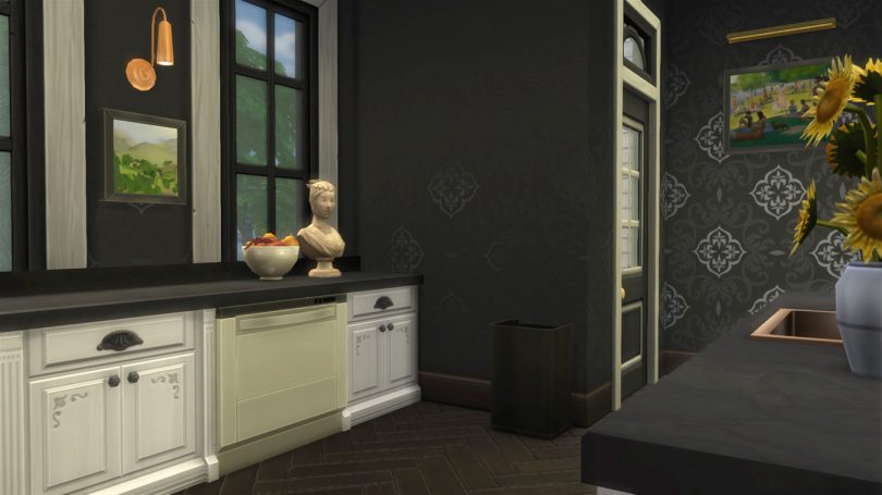Kitchen and Back Door — Sims 4 Pink Victorian House, Making it Lovely