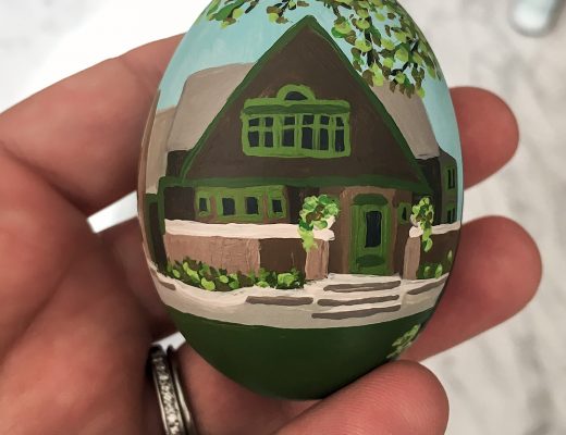 A Frank Lloyd Wright Easter Egg for Illinois (Front) | Nicole Balch of Making it Lovely for Food Network Magazine