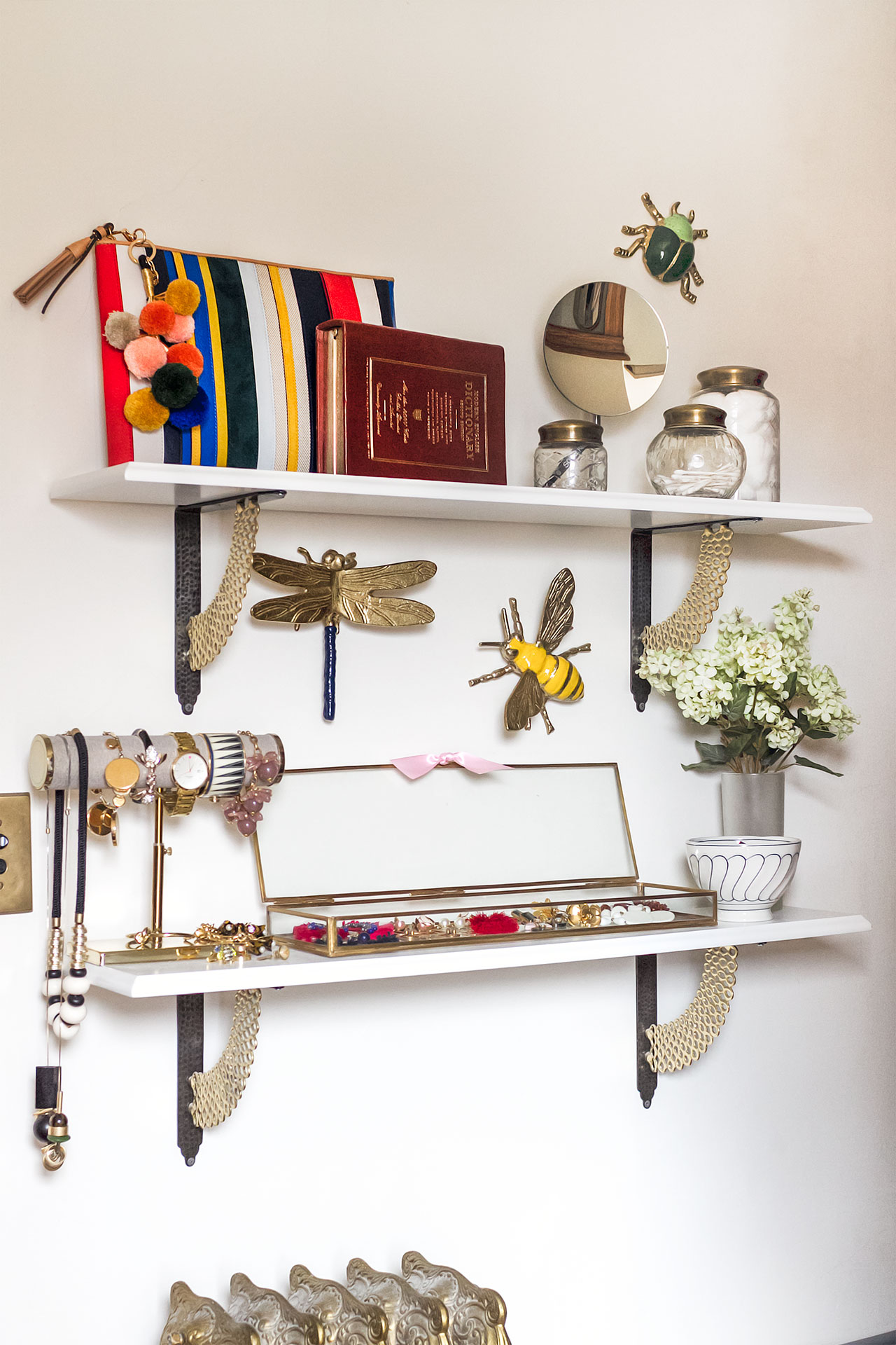 Closet Shelves for Jewelry and Accessories | Making it Lovely