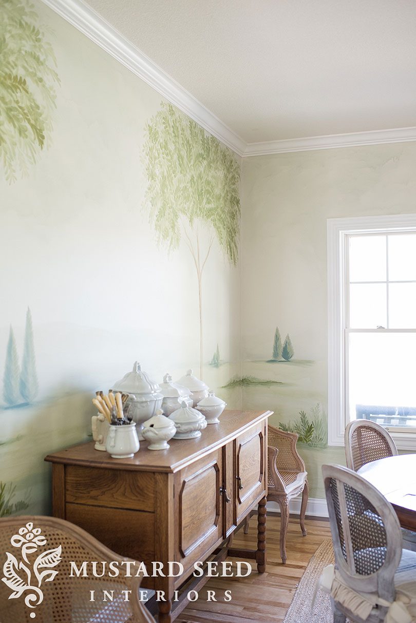 Miss Mustard Seed Hand-Painted Landscape Mural