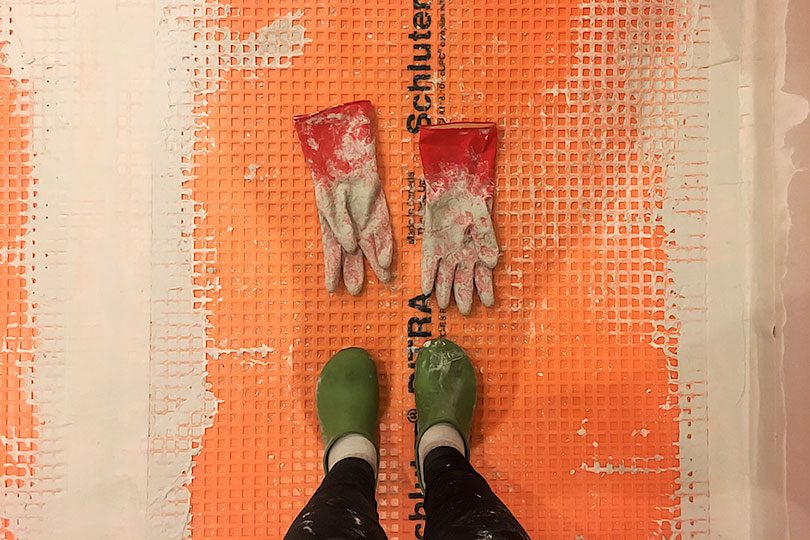 Lesson Learned: Wear Gloves When Tiling!