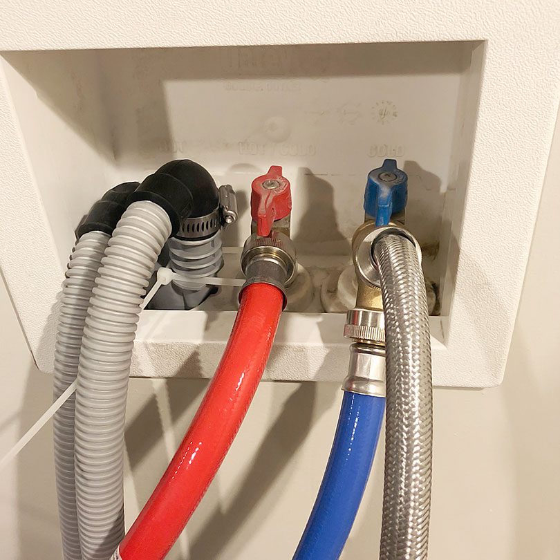 Washing Machine Outlet Box - Hose and Drain Connections