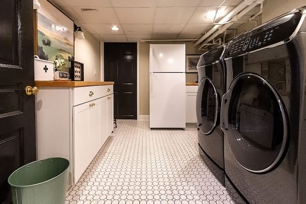 Our Basement Laundry Room Makeover - Making it Lovely