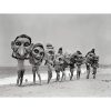 Women Holding Giant Masks, Bettmann Photo
