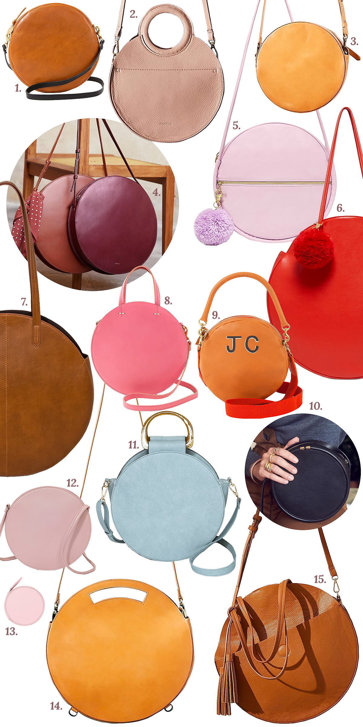 15 On-Trend Circle Bags - Making it Lovely