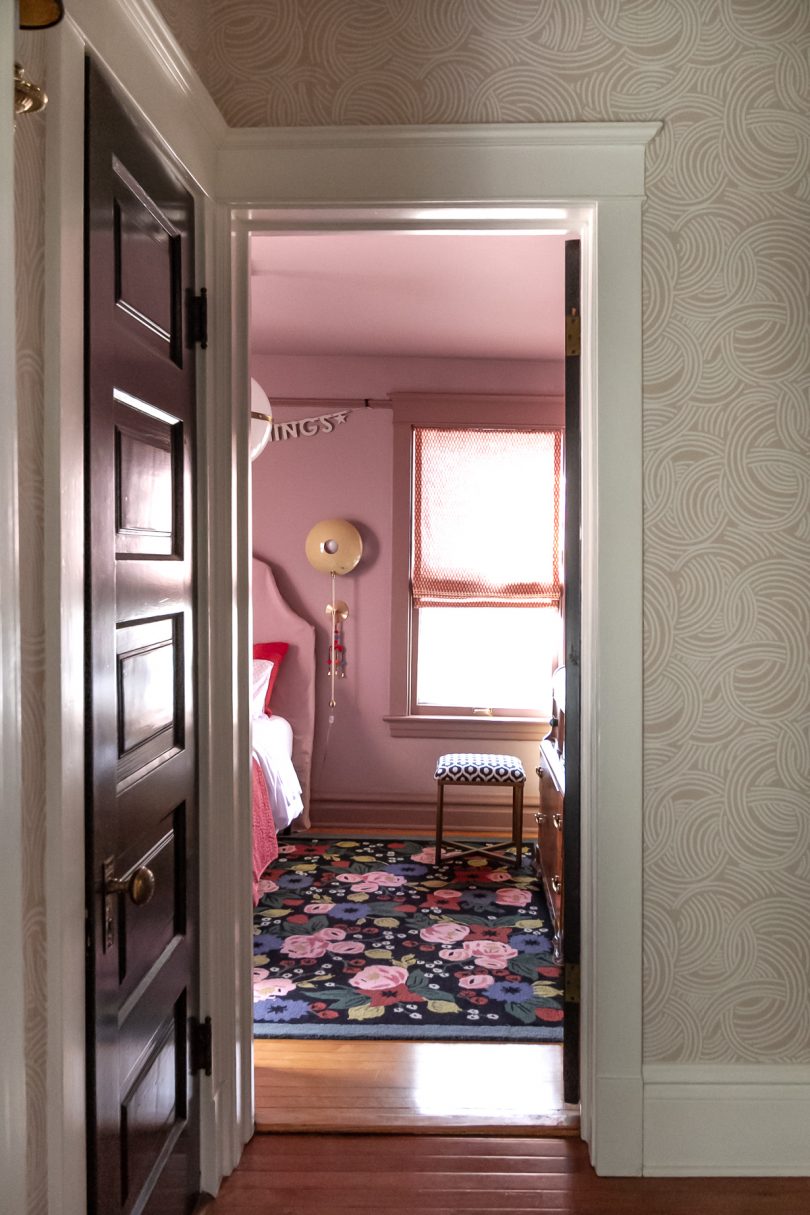 Doorway Framed View of Eleanor's Bedroom Makeover | Making it Lovely | One Room Challenge