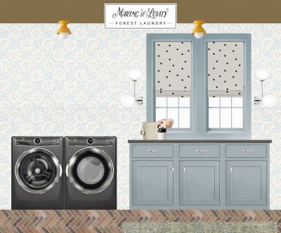 Making it Lovely E-Design Laundry Room Elevation